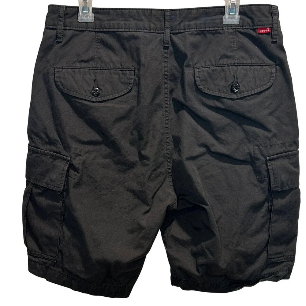 Levi's Cargo Shorts W32 Men's Black Ripstop Cotton Utility Pockets 23251-0060
